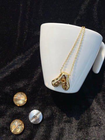Letter A Stone Studded