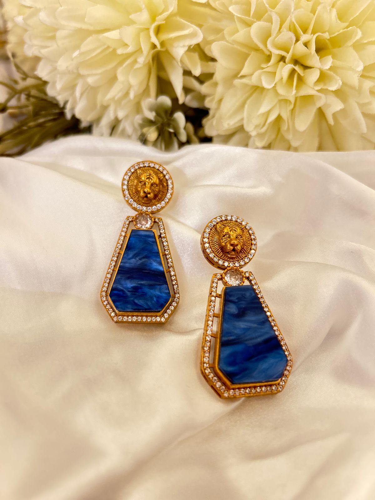 Blue Panther Earring